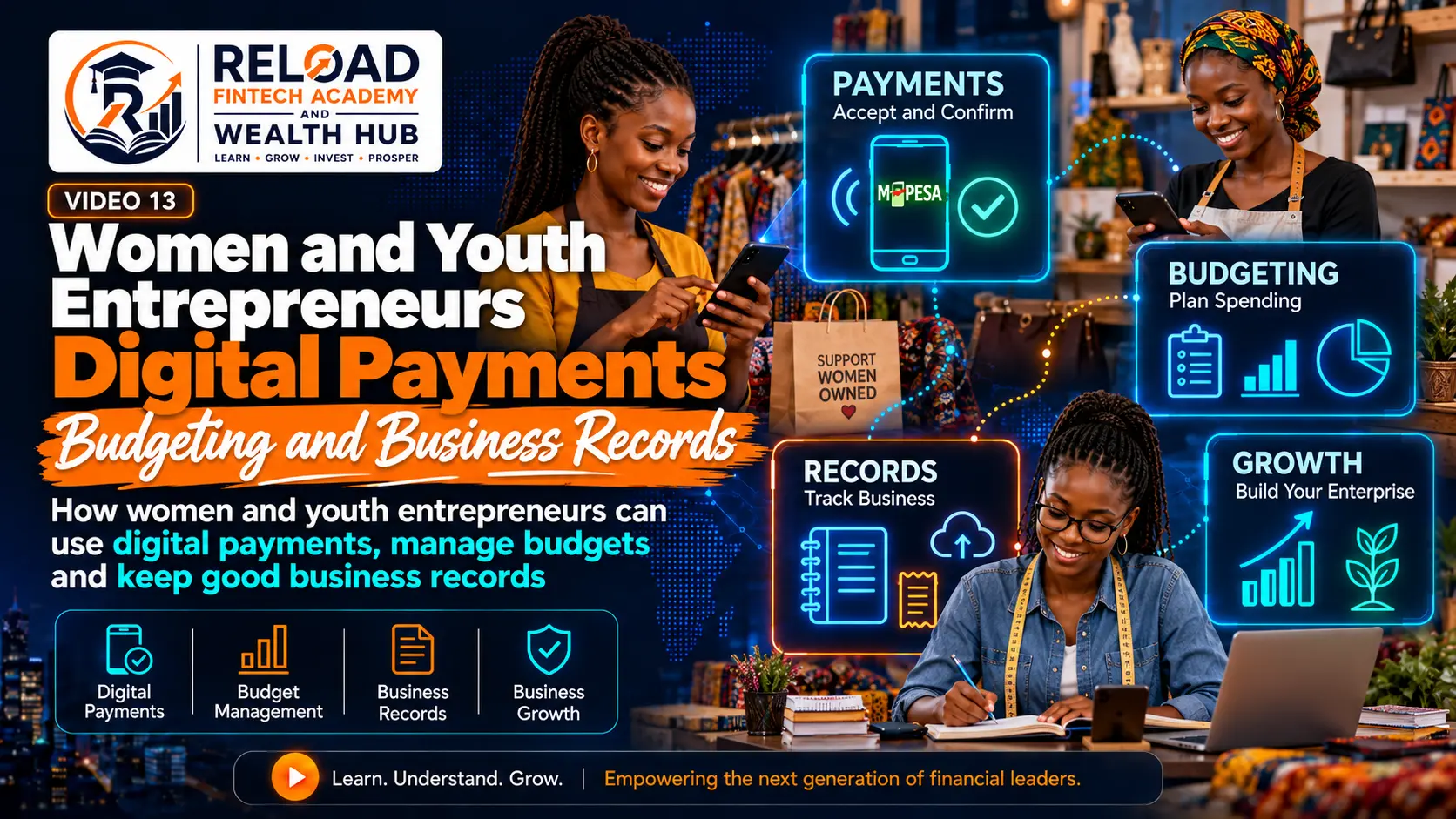 Women and Youth Entrepreneurs: Digital Payments, Budgeting and Business Records cover artwork